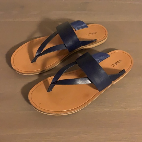Vince Navy Blue Thong Sandals - Women’s Size 9 - Picture 2 of 8